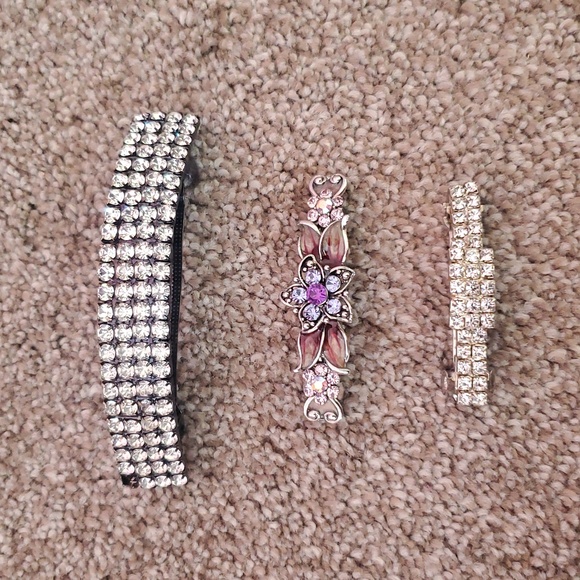 Rhinestone And Jewels Decorative Hair Clips - Picture 1 of 7
